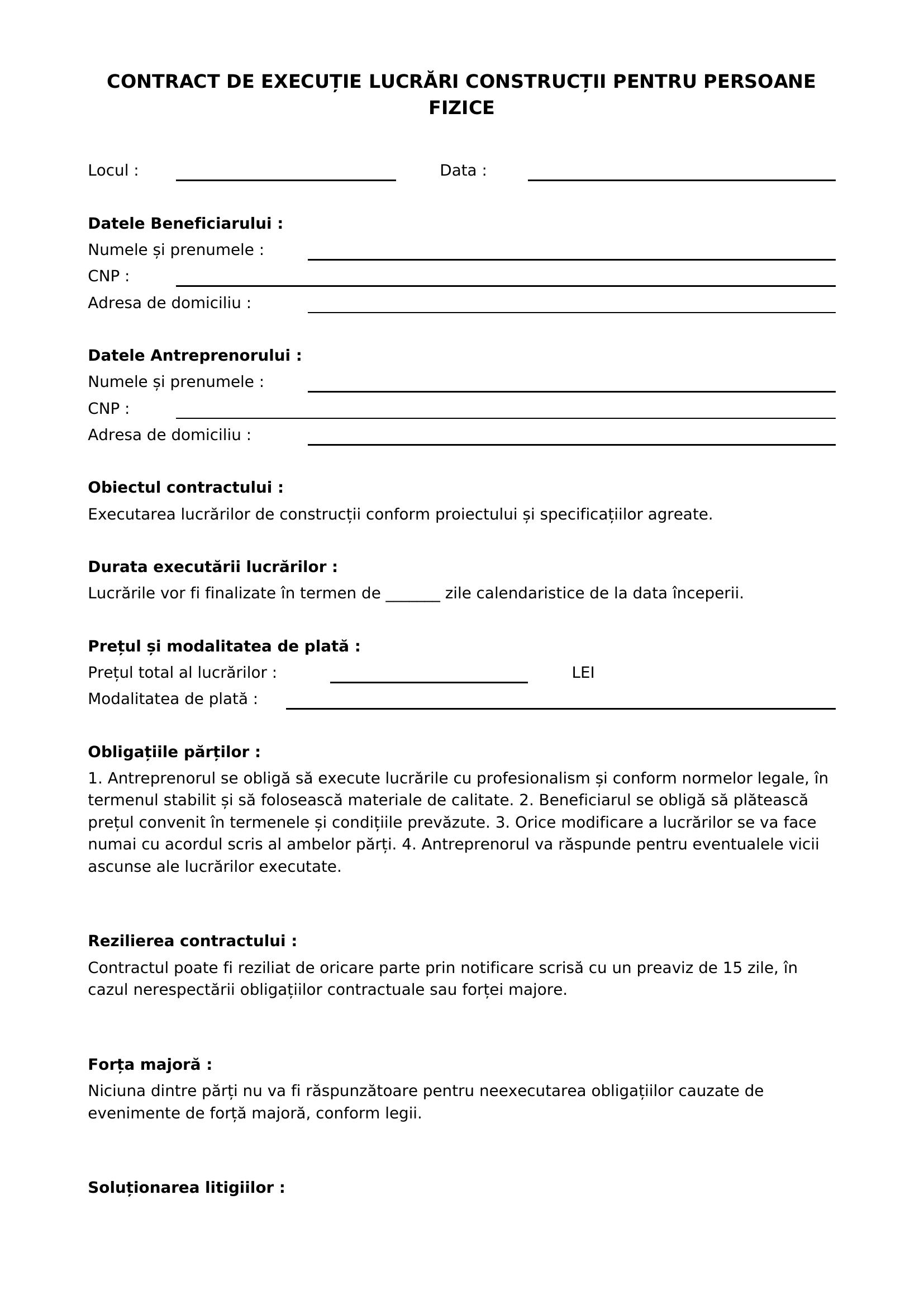 Model Contract Lucrari Constructii Persoane Fizice